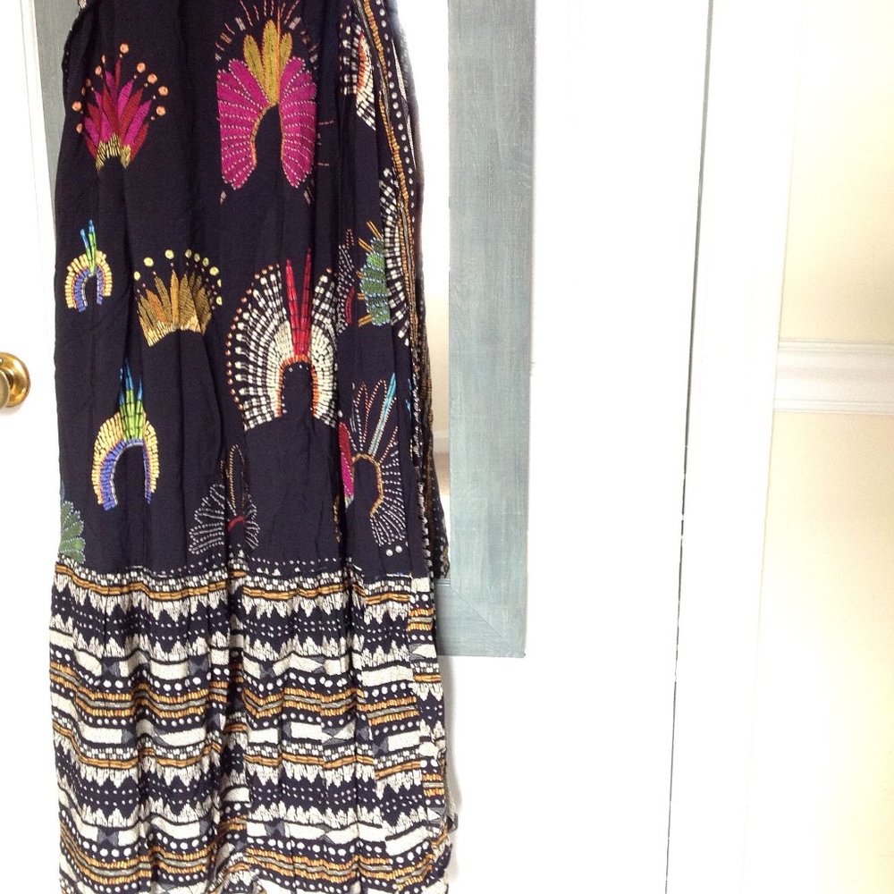 FARM Rio + Yawanawa Wonderful Feathers Headdress Print Maxi Dress - Picture 15 of 16